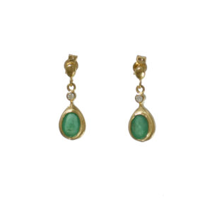 Emerald-Diamond Drop-Earrings KR75133ER