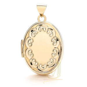 Gold Fancy Oval Locket