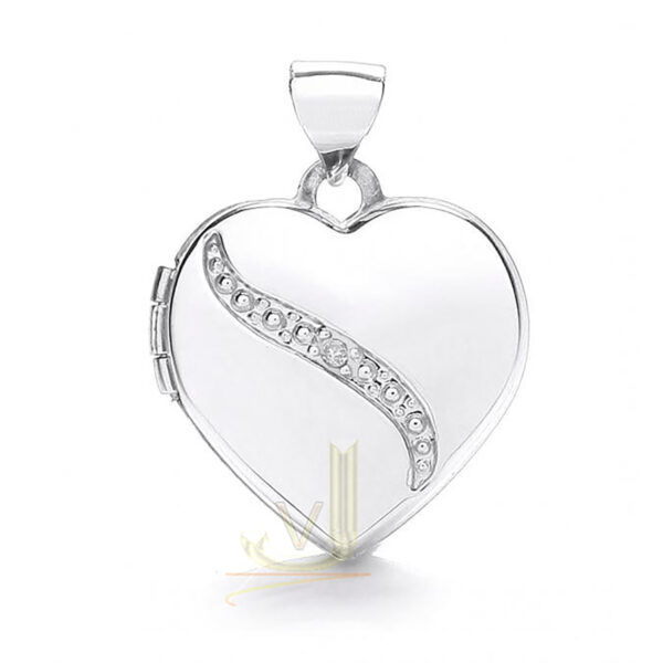 Heart-Shape Locket With-Diamond LK0162