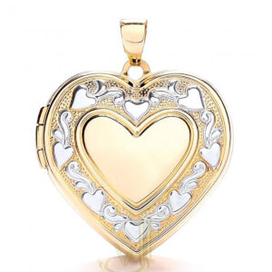 Gold 24mm x 30mm Heart Shape Locket