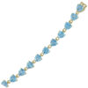 9ct-Gold Blue-Topaz Bracelet MM2602BT