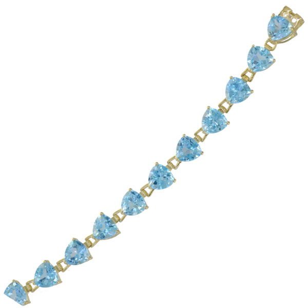 9ct-Gold Blue-Topaz Bracelet MM2602BT
