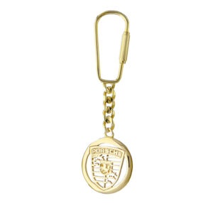 9ct Gold Porsche Emblem Key Ring