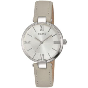 Pulsar Grey Leather Ladies Watch