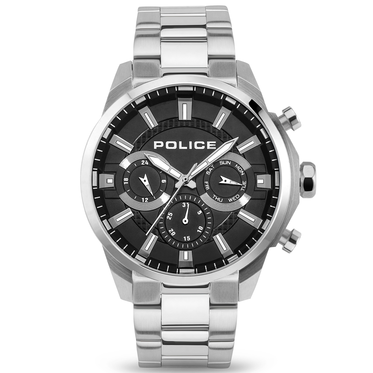 Police Menelik Black Dial Watch - Vinson Jewellers