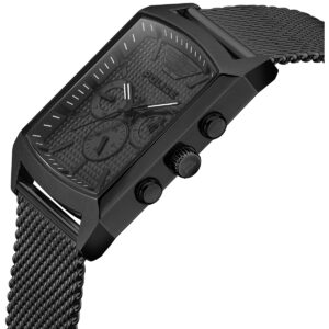 Police IP Black Rectangular Saleve Watch