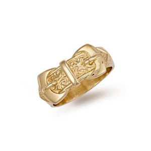 9ct-Gold Double-Buckle Ring R00082