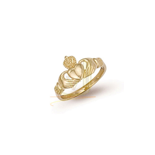 9ct-Gold Baby Claddagh-Ring R0089