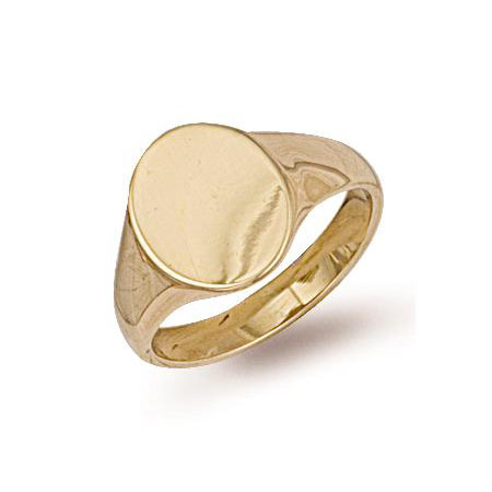9ct-Gold Oval-Signet Ring R0121