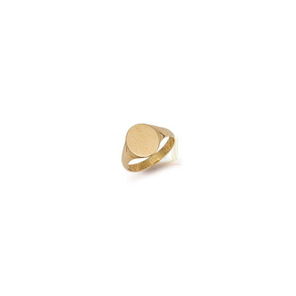 9ct-Gold Oval-Signet Ring R117