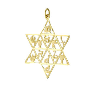 Star Of David With Twelve Tribes Of Israel
