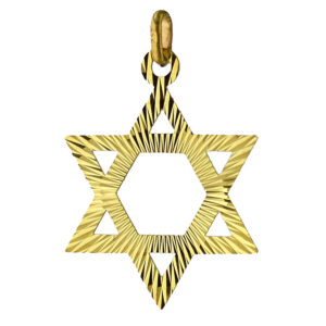 Star Of David Diamond Cut Pendant