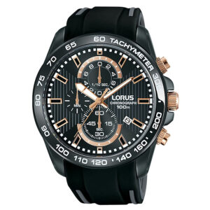 Lorus Black Chronograph Watch