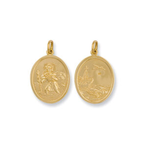 Gold Double Sided St Christopher