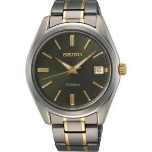 Seiko Titanium Gents Watch With Green Dial