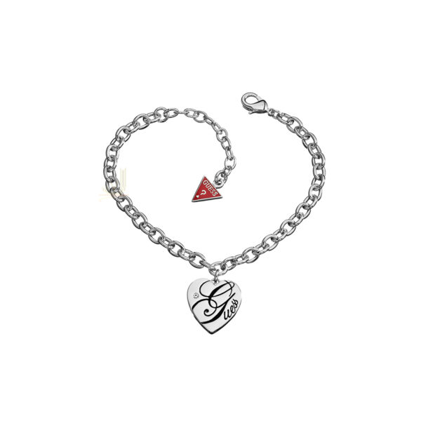 Guess 'G' Branded HEART Logo Bracelet