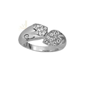 Guess Rhodium Plated ‘Rings of Love’ Ring