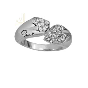 Guess Rhodium Plated ‘Rings of Love’ Ring