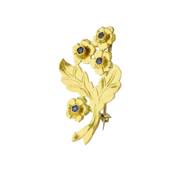 18ct-Gold Sapphire Brooch VJBRO-009