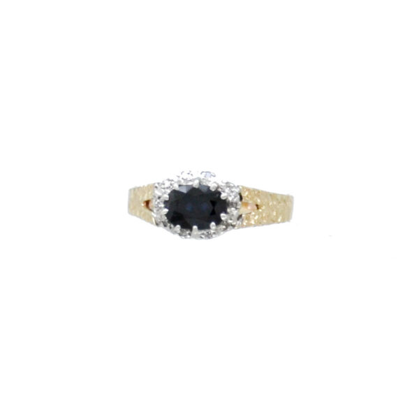 Sapphire/Diamond Cluster Ring VJE1SDia