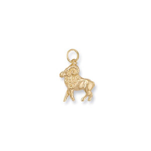 Gold Aries Zodiac Pendant