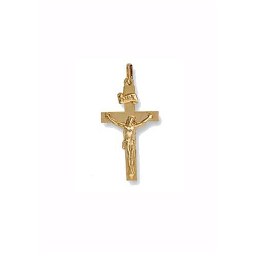 9ct-Gold Scroll-Crucifix Cross CX0035