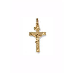 9ct Gold Cross with an image of Christ on it