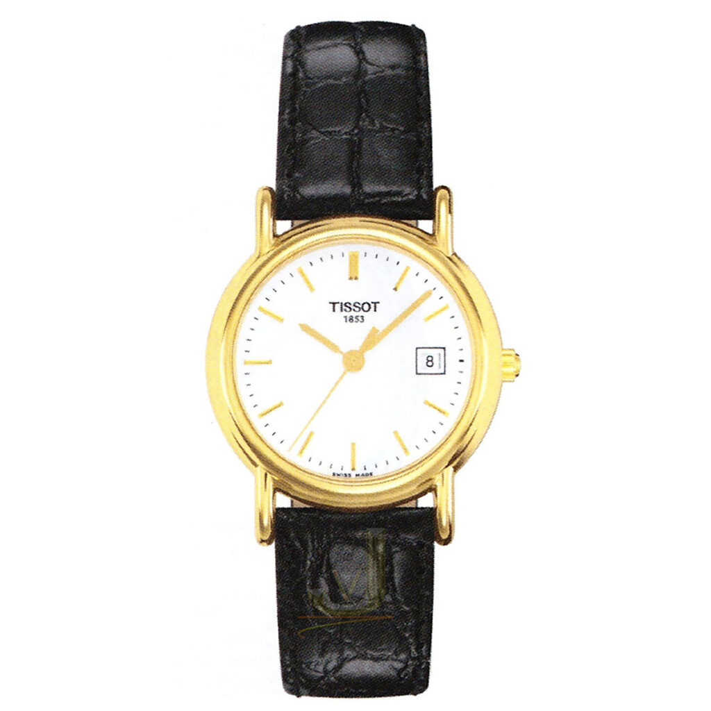 Tissot 18ct Gold White Dial Ladies Watch T71312911