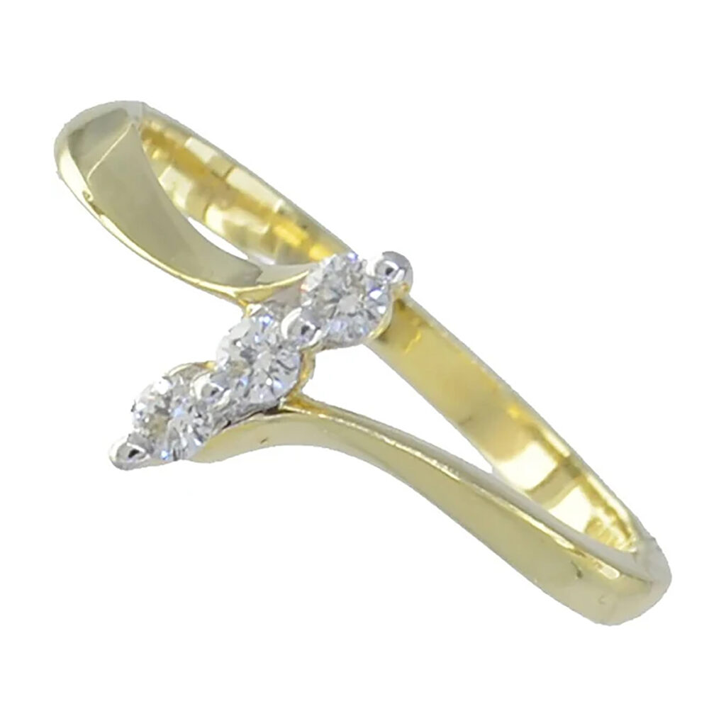 14ct Gold Diamond Trilogy Ring ABC722-16