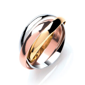 Three Colour Gold Russian Wedding Ring