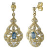 Fancy Blue-Topaz-CZ Earrings SGB.C.B.ER01