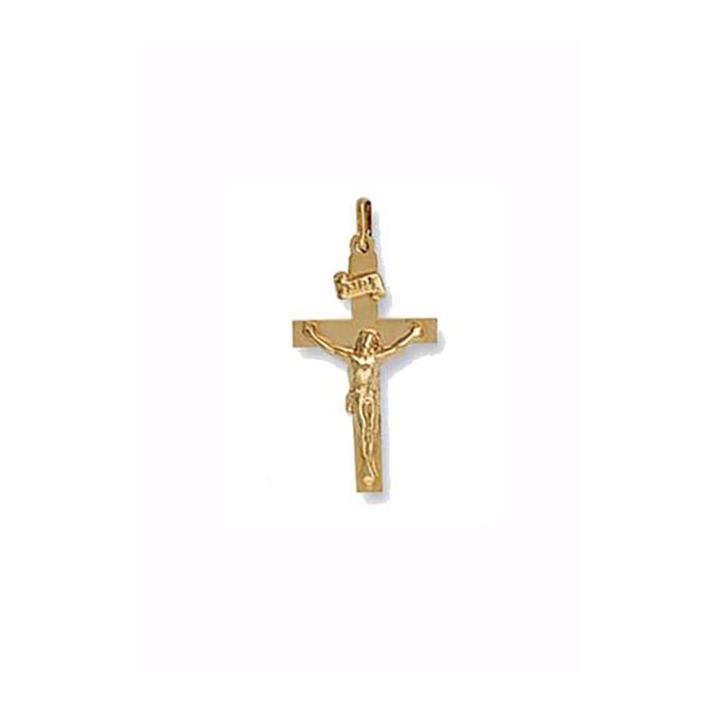 9ct Gold Scroll Crucifix Cross