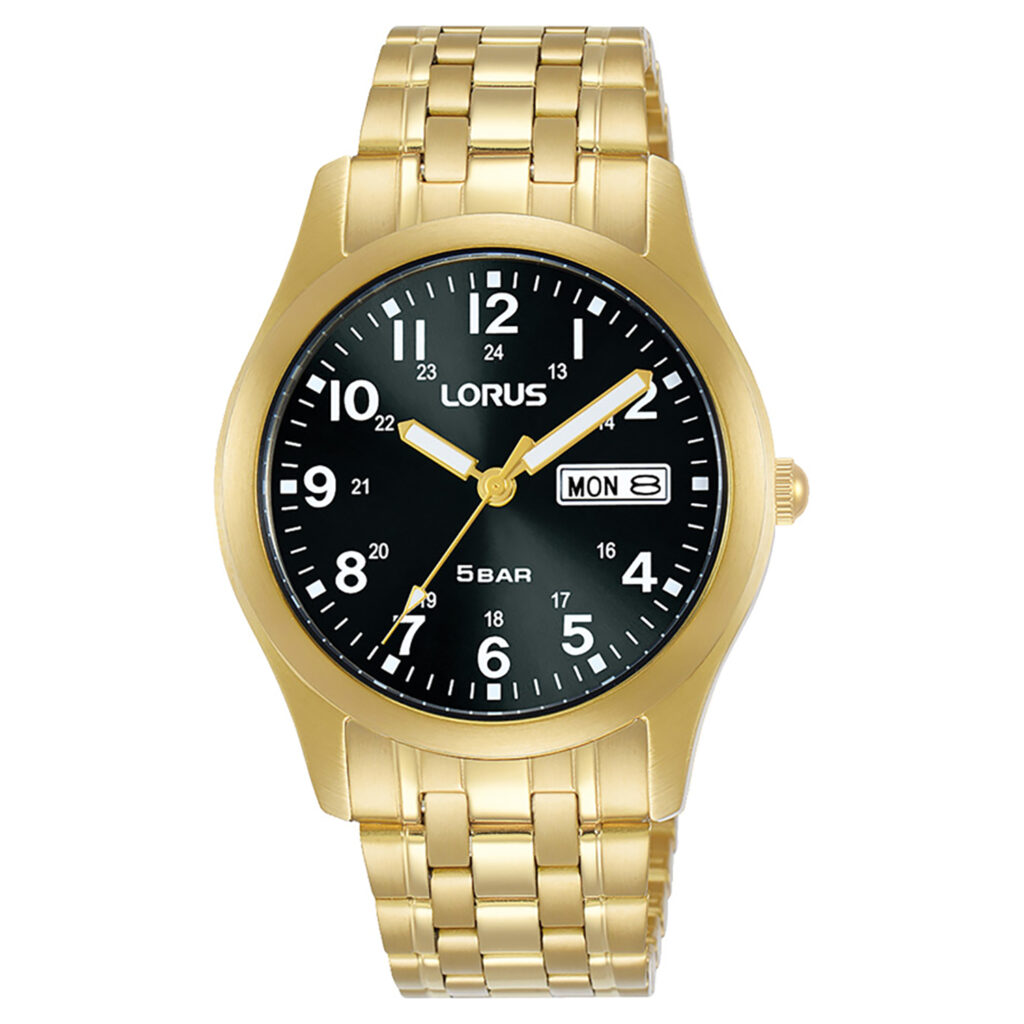 Lorus Black Dial Bracelet Watch RXN76DX9
