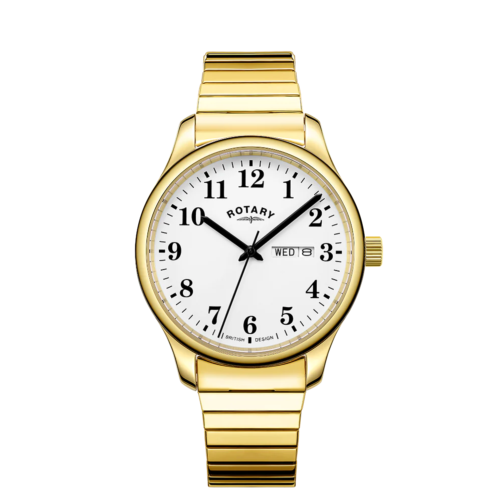 Ladies gold expanding bracelet watch hot sale