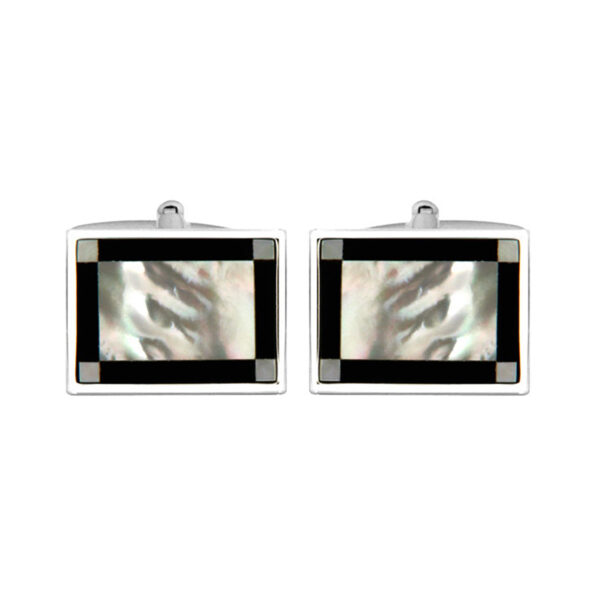 Dalaco Mother-of-Pearl-&-Onyx Cufflinks 90-1197