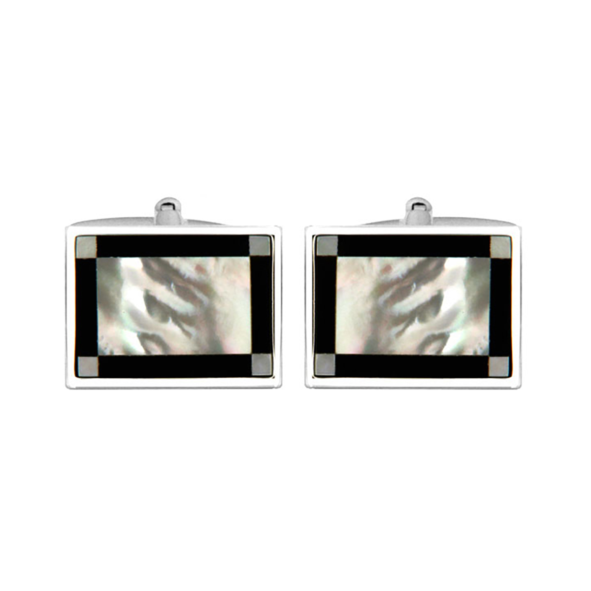 Dalaco Mother-of-Pearl-&-Onyx Cufflinks 90-1197