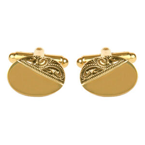Engraved Gold Plated Cufflinks