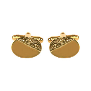 Engraved Gold Plated Cufflinks