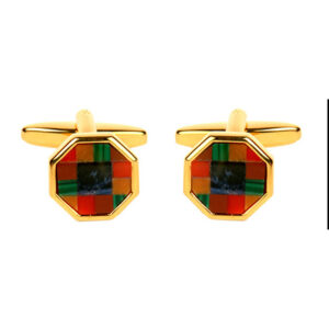 Multi Real Stone Cufflink