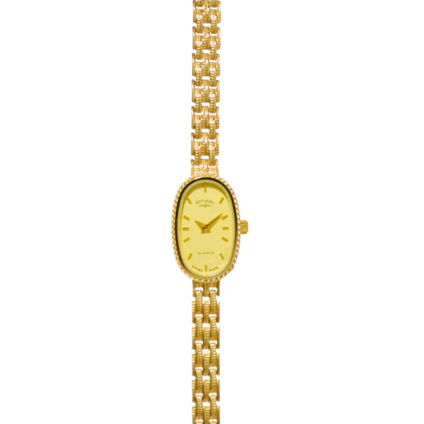 Rotary ladies Oval Shape 9ct Gold Bracelet Watch lb3680