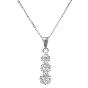 Cluster Diamond Trilogy Pendant Chain