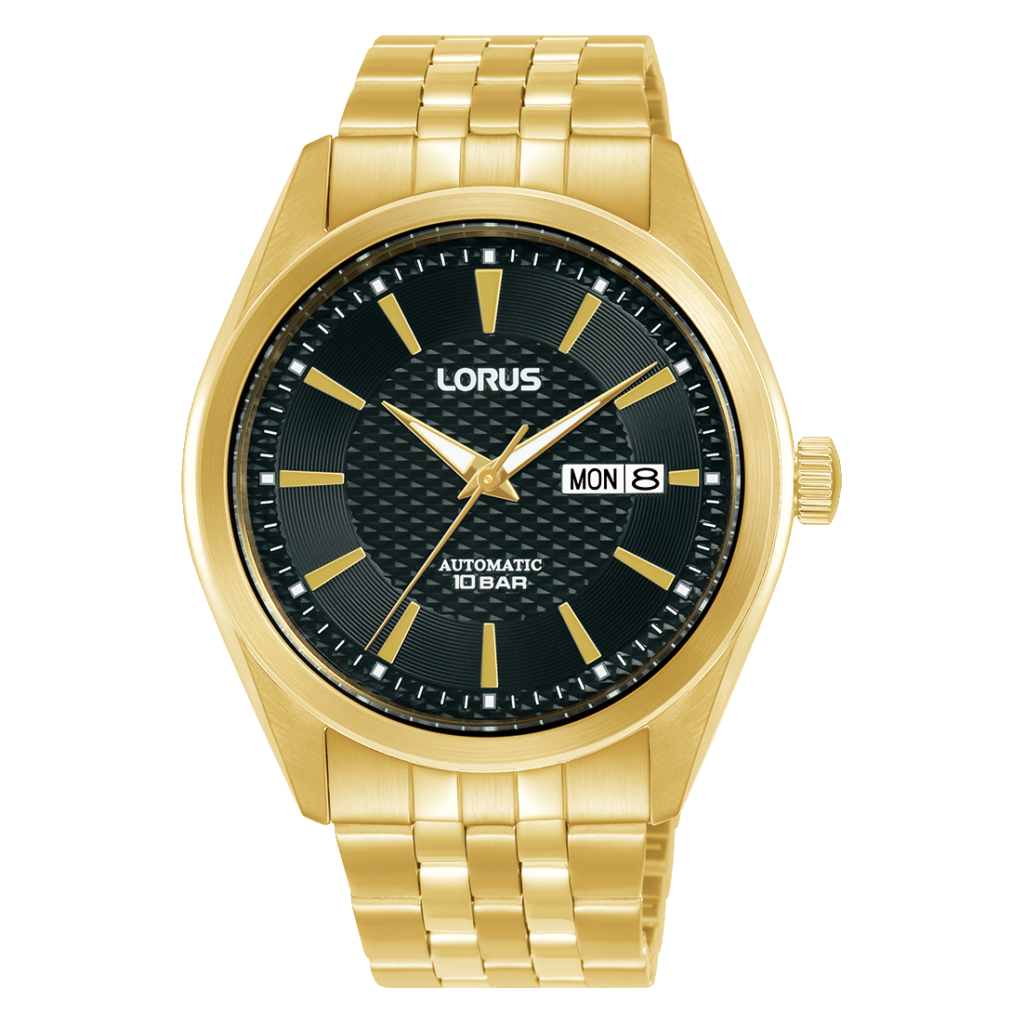 Lorus Gold Tone Automatic Black Dial RL488BX9
